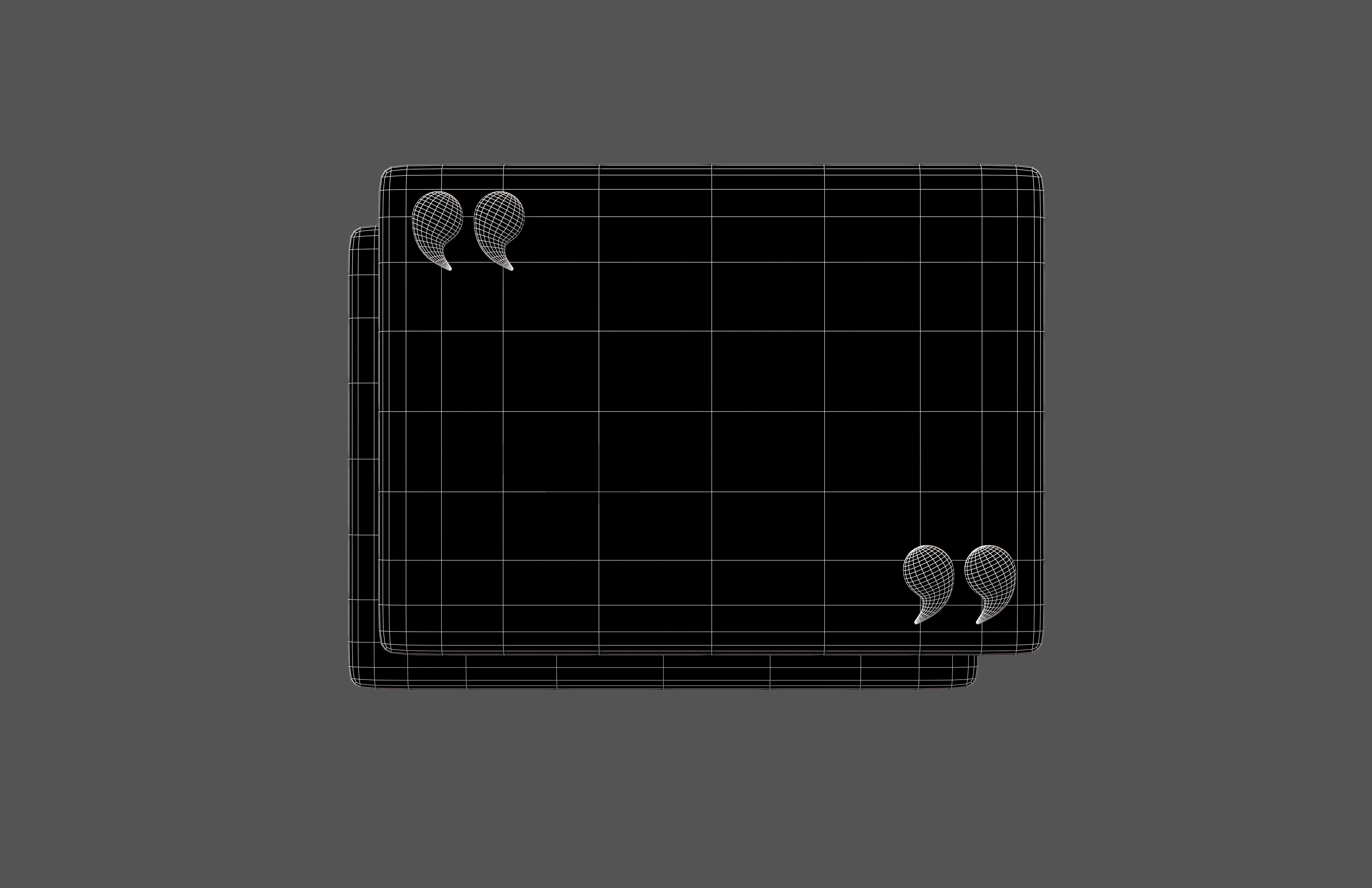 Testimonial Speech Balloon V1 004 Low-poly 3D model_6