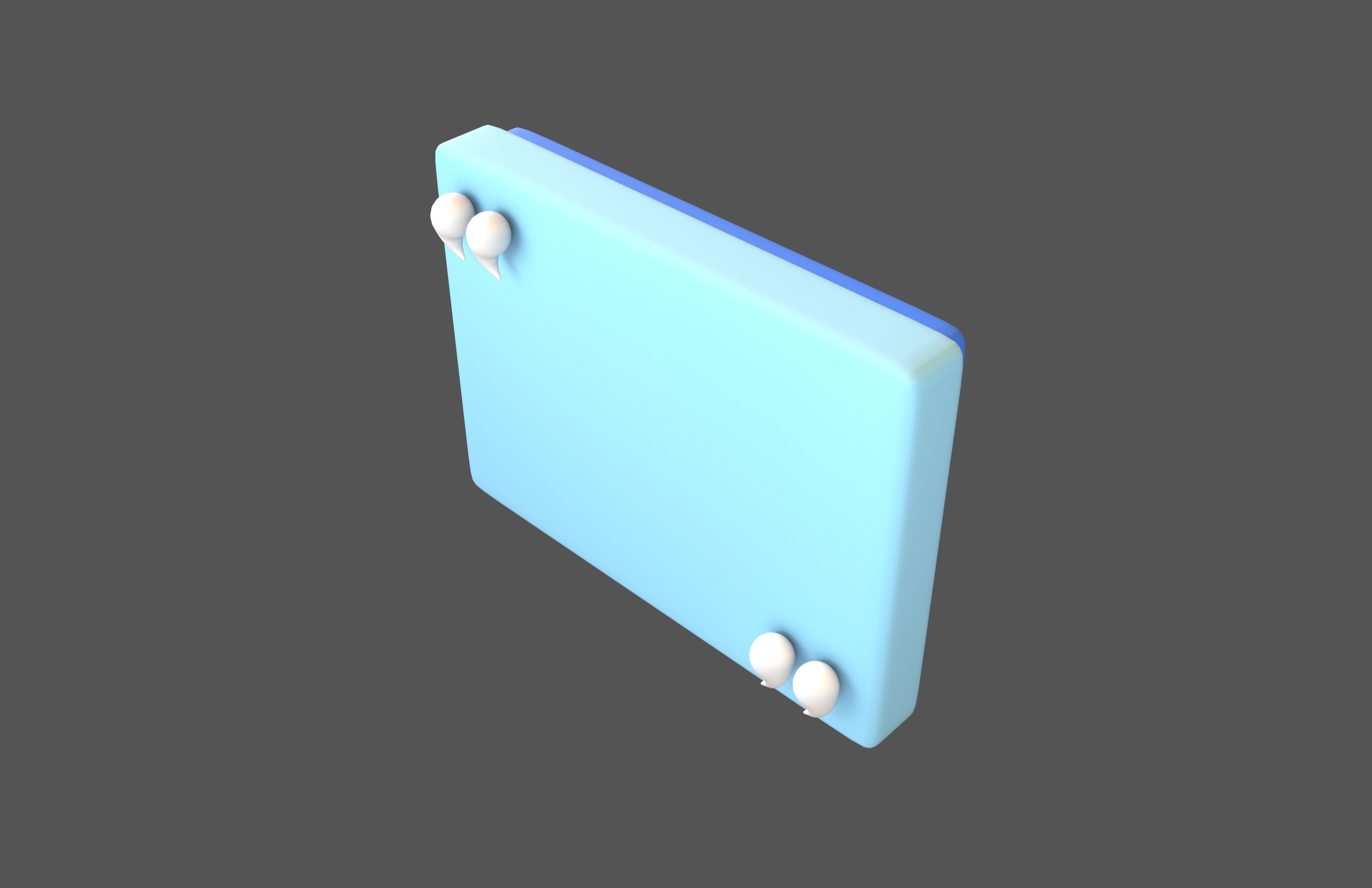 Testimonial Speech Balloon V1 004 Low-poly 3D model_3