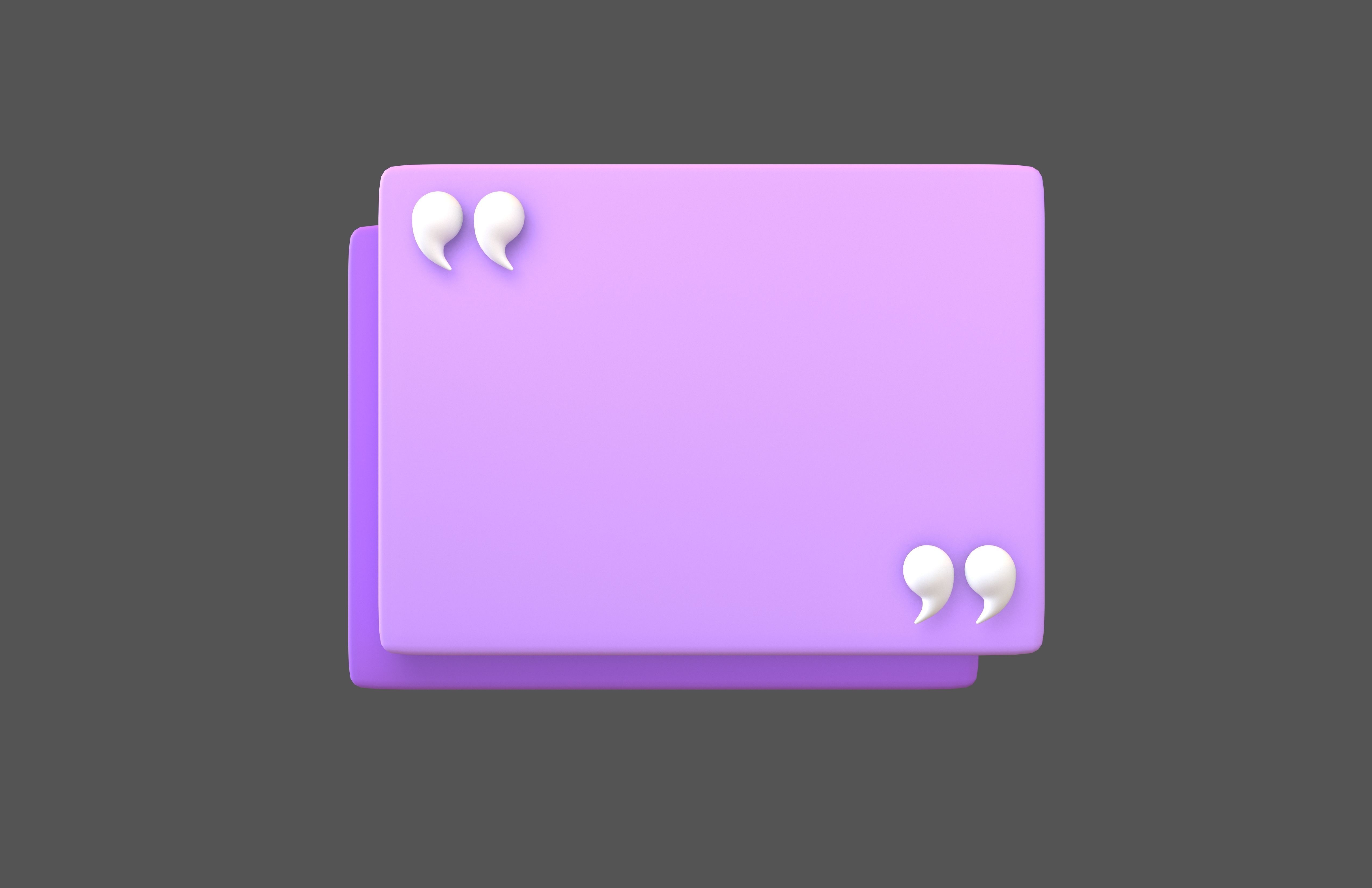 Testimonial Speech Balloon V1 005 Low-poly 3D model_1