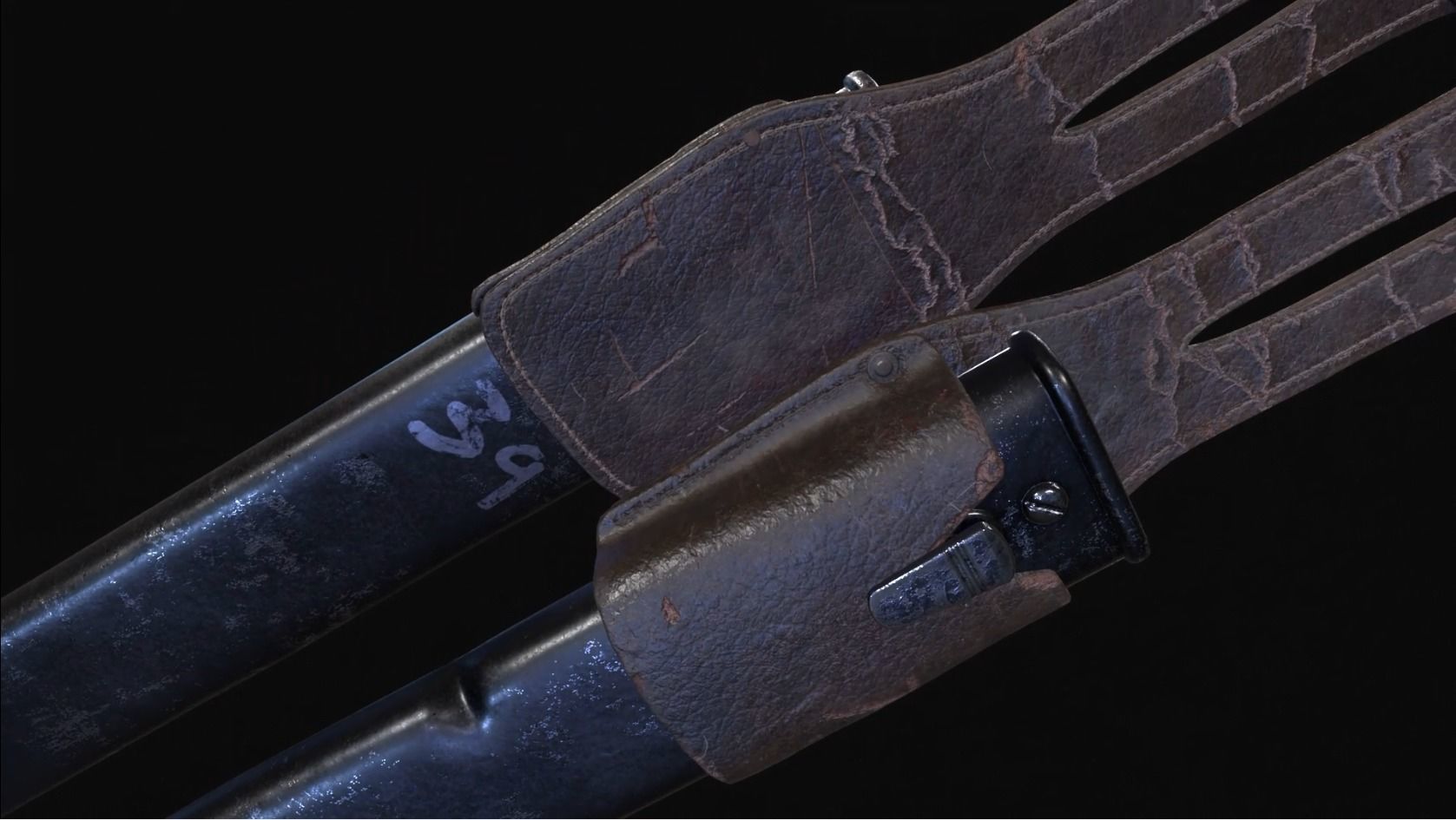 Mauser 1898 05 Bayonet Low-poly 3D model_7