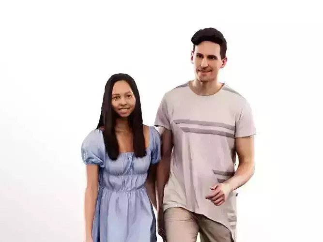 Tom Katja 14293 - Couple Walking Up Stairs