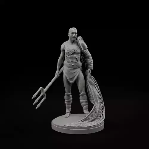 Retiarius Roman gladiator miniature
