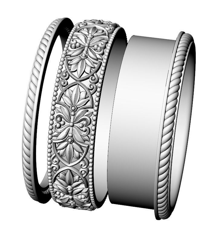 Vintage engagement ring with patterns 788 3D print model_15