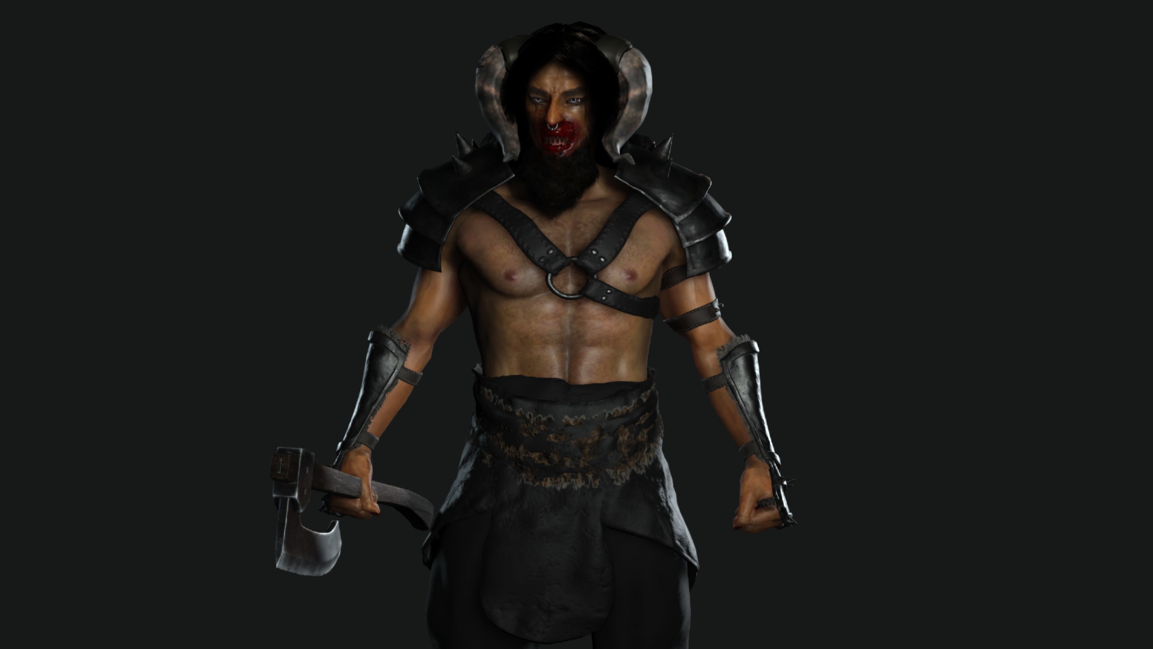 AAA 3D MODEL FANTASY CREATURE CHARACTER - THE MONSTER HUMAN Low-poly 3D model_10