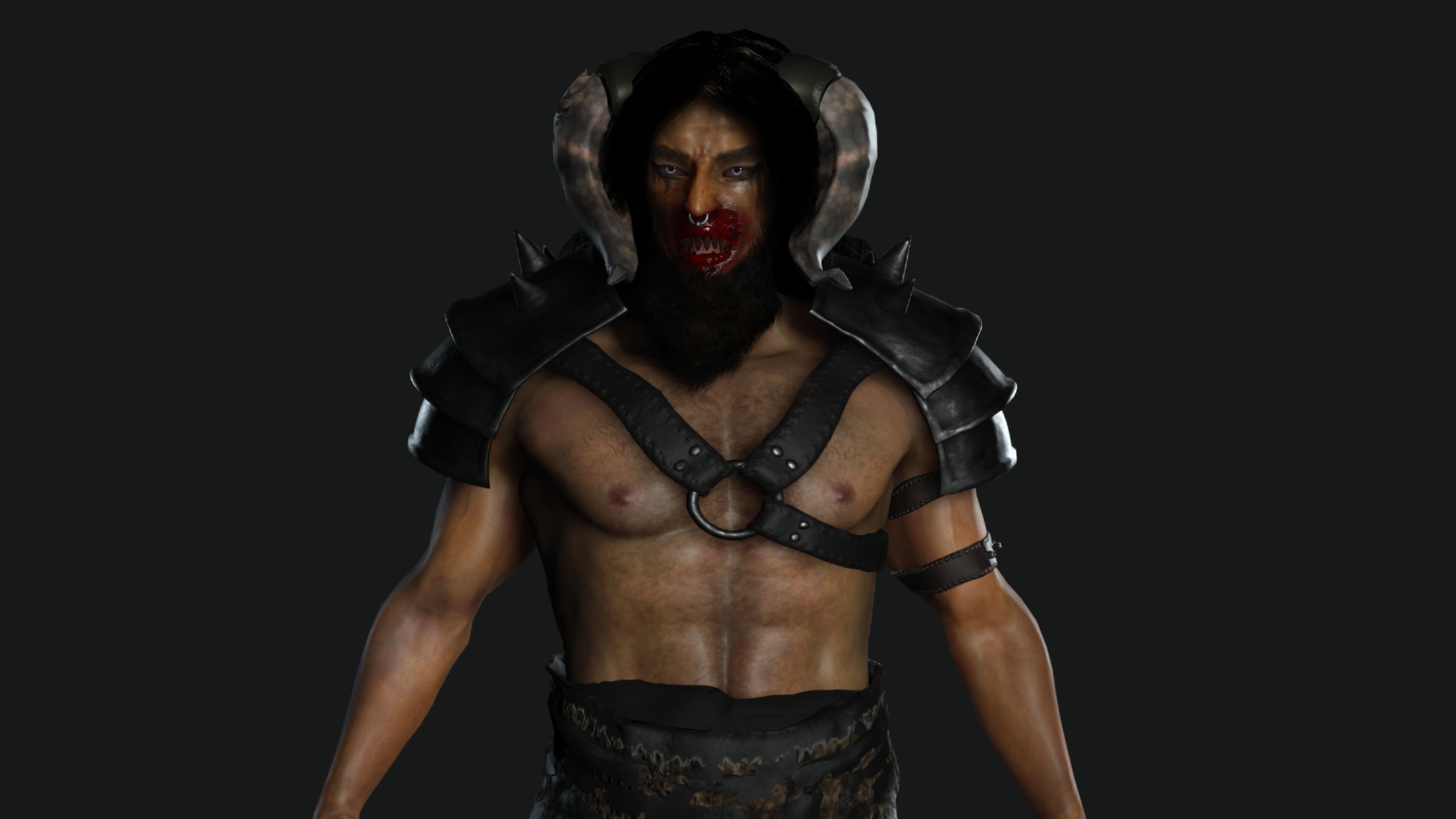 AAA 3D MODEL FANTASY CREATURE CHARACTER - THE MONSTER HUMAN Low-poly 3D model_14