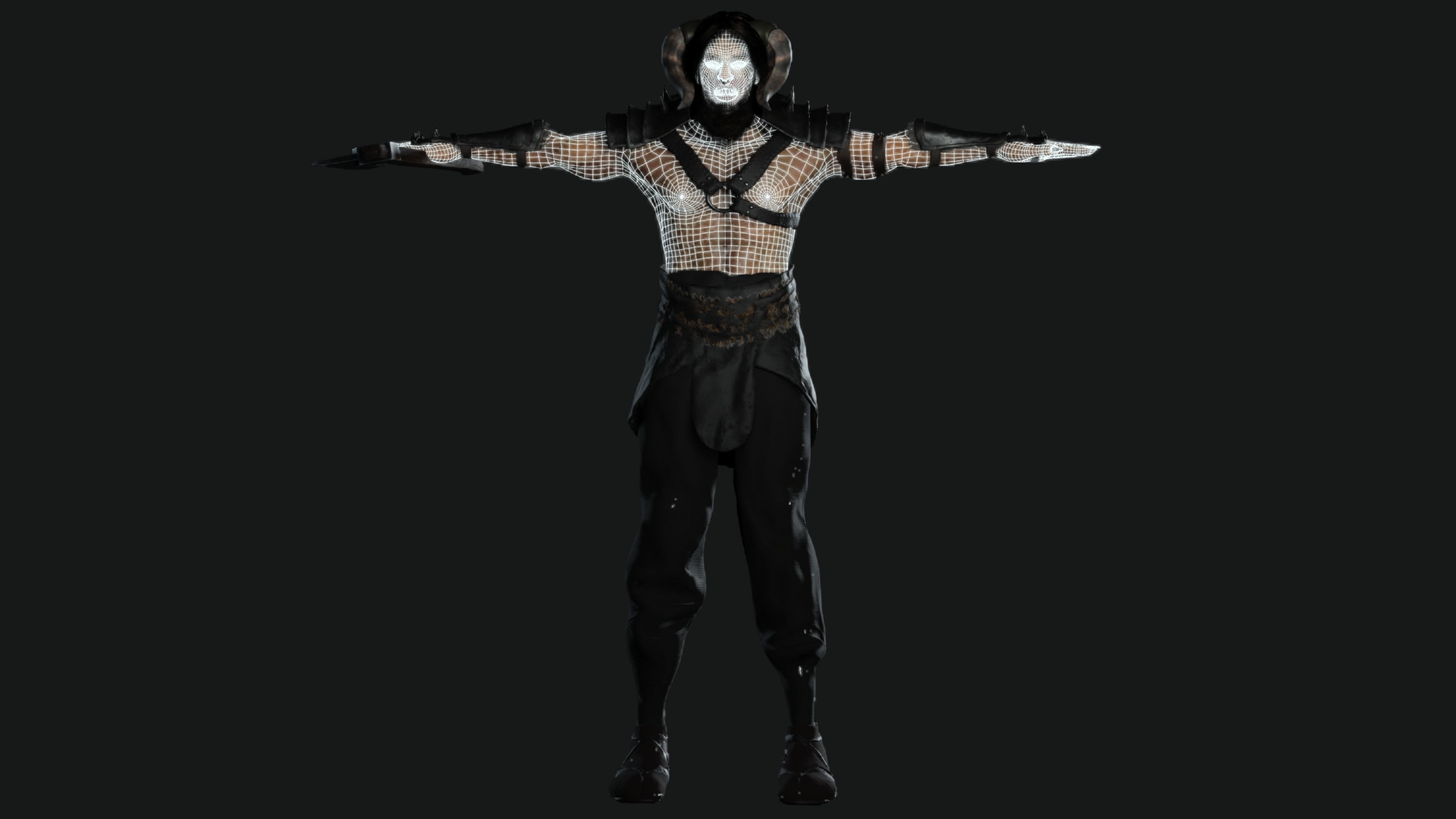 AAA 3D MODEL FANTASY CREATURE CHARACTER - THE MONSTER HUMAN Low-poly 3D model_17