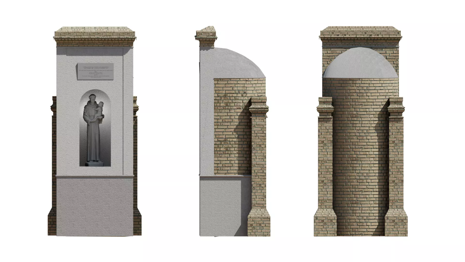Votive shrine - edicola Low-poly 3D model