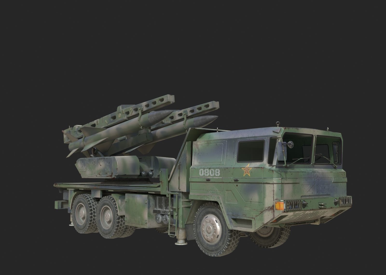 3D model PLA HQ-12 HQ12 KS-1 KS1 Kaishan-1 SURFACE-TO-AIR MISSILE ...