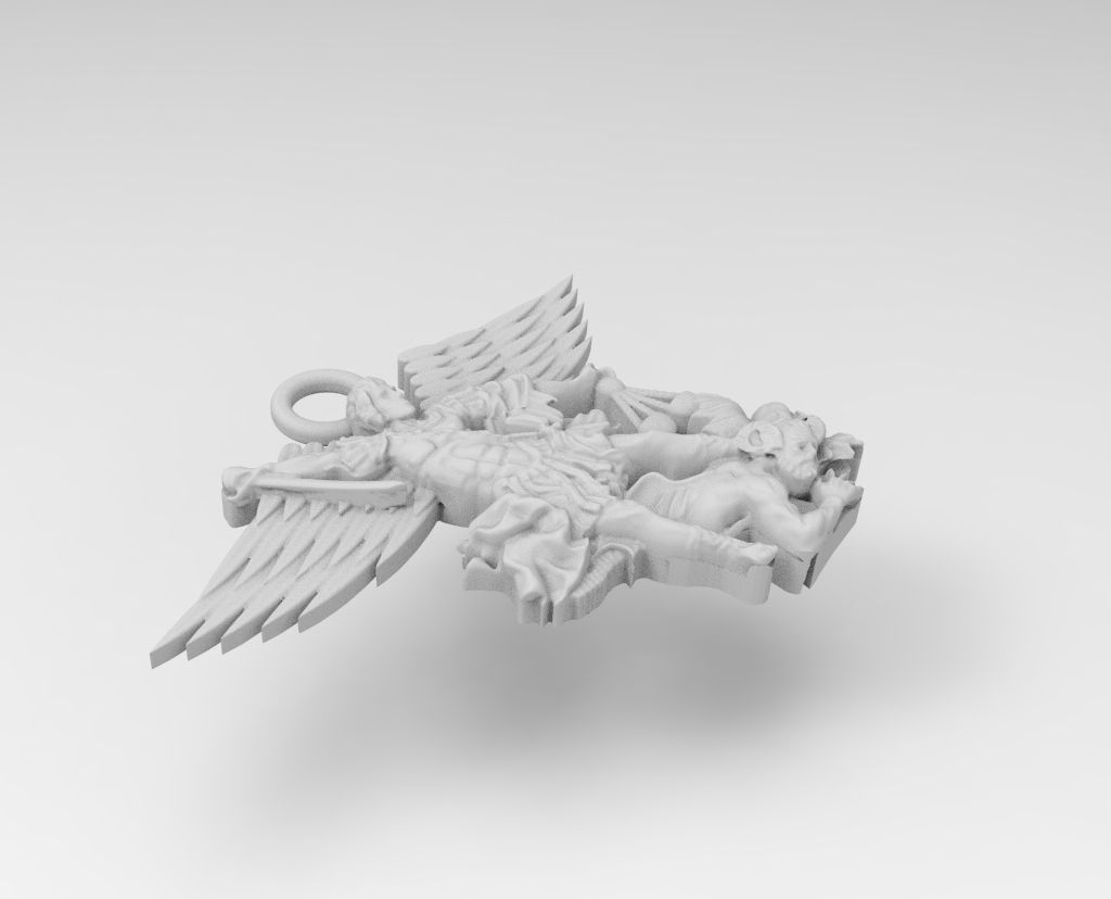 san miguel arcangel  3D print model_2