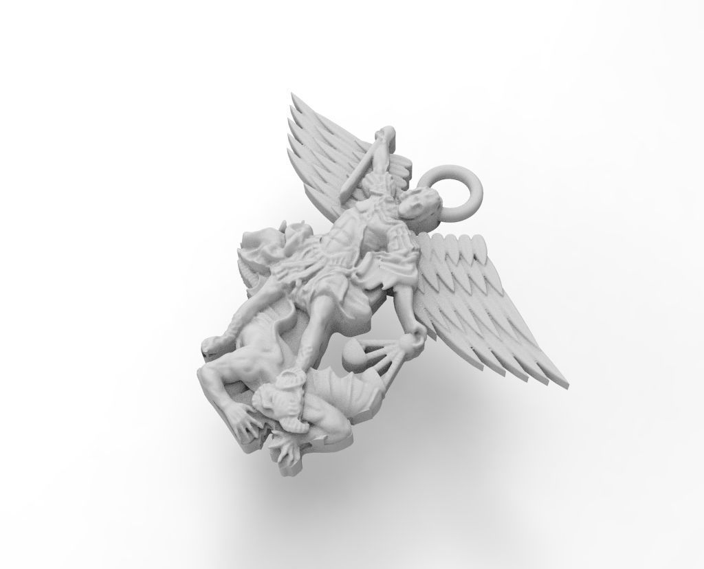 san miguel arcangel  3D print model_1