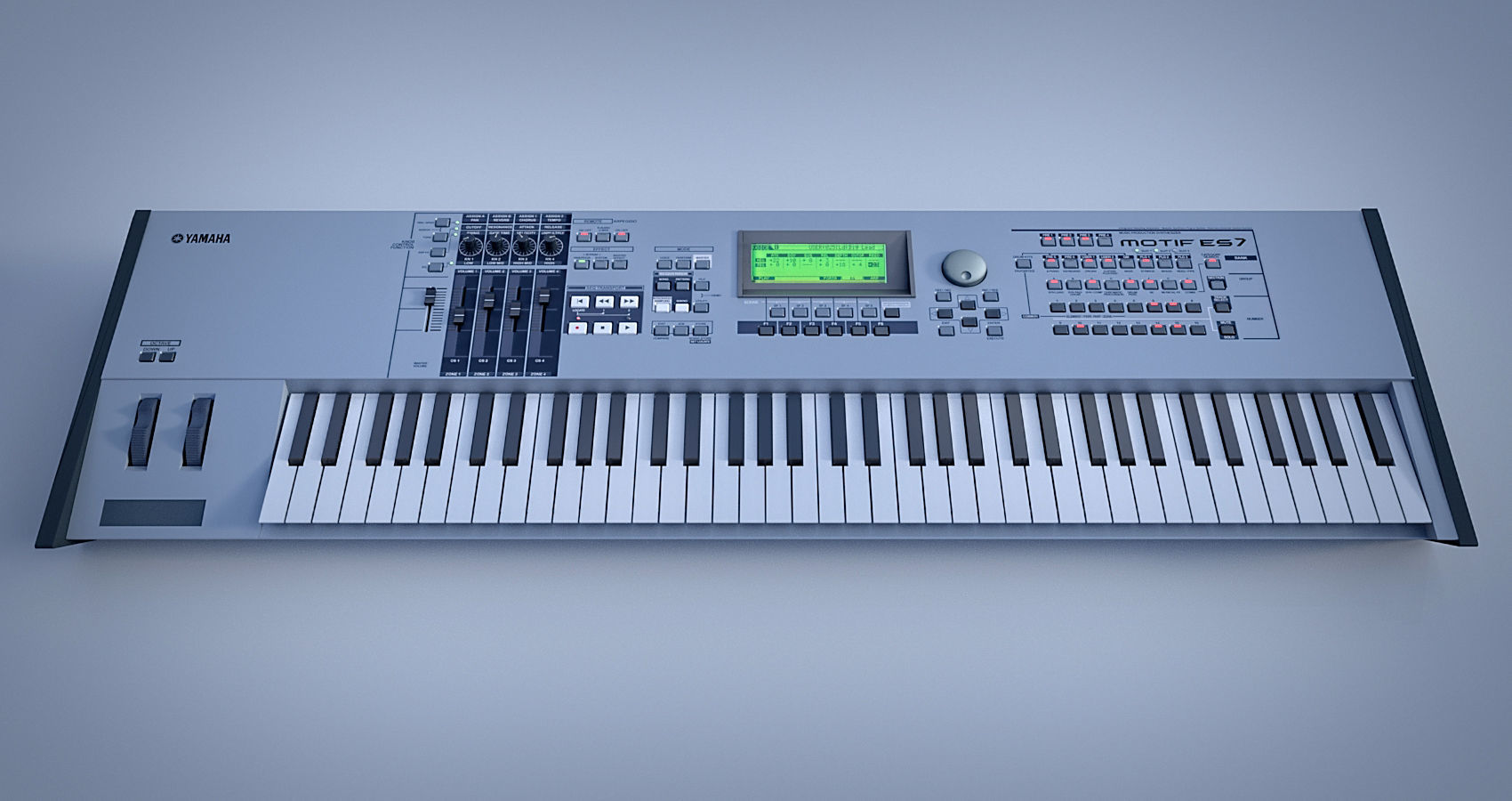 Yamaha Motif ES-7 Synthesizer 3D model | CGTrader