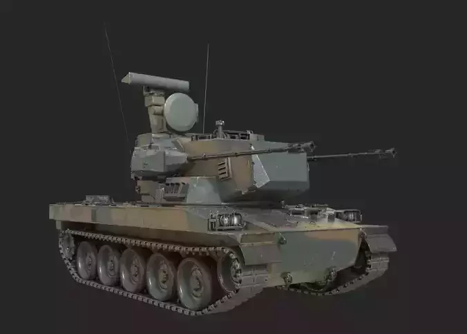 2 coatings of JSDF Type 87 self-propelled anti-aircraft gun