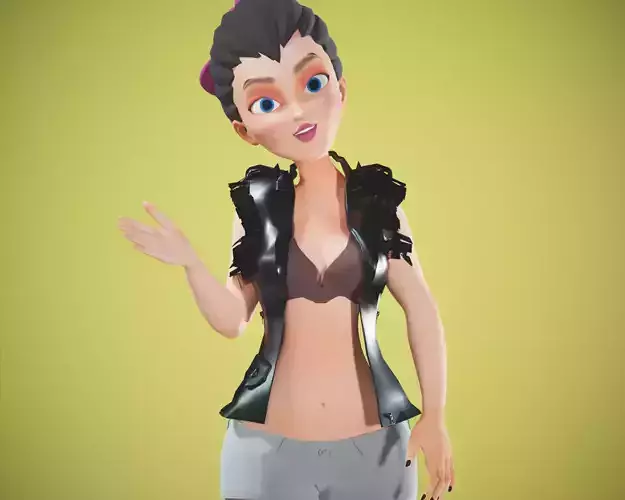 cartoon rigged  girl