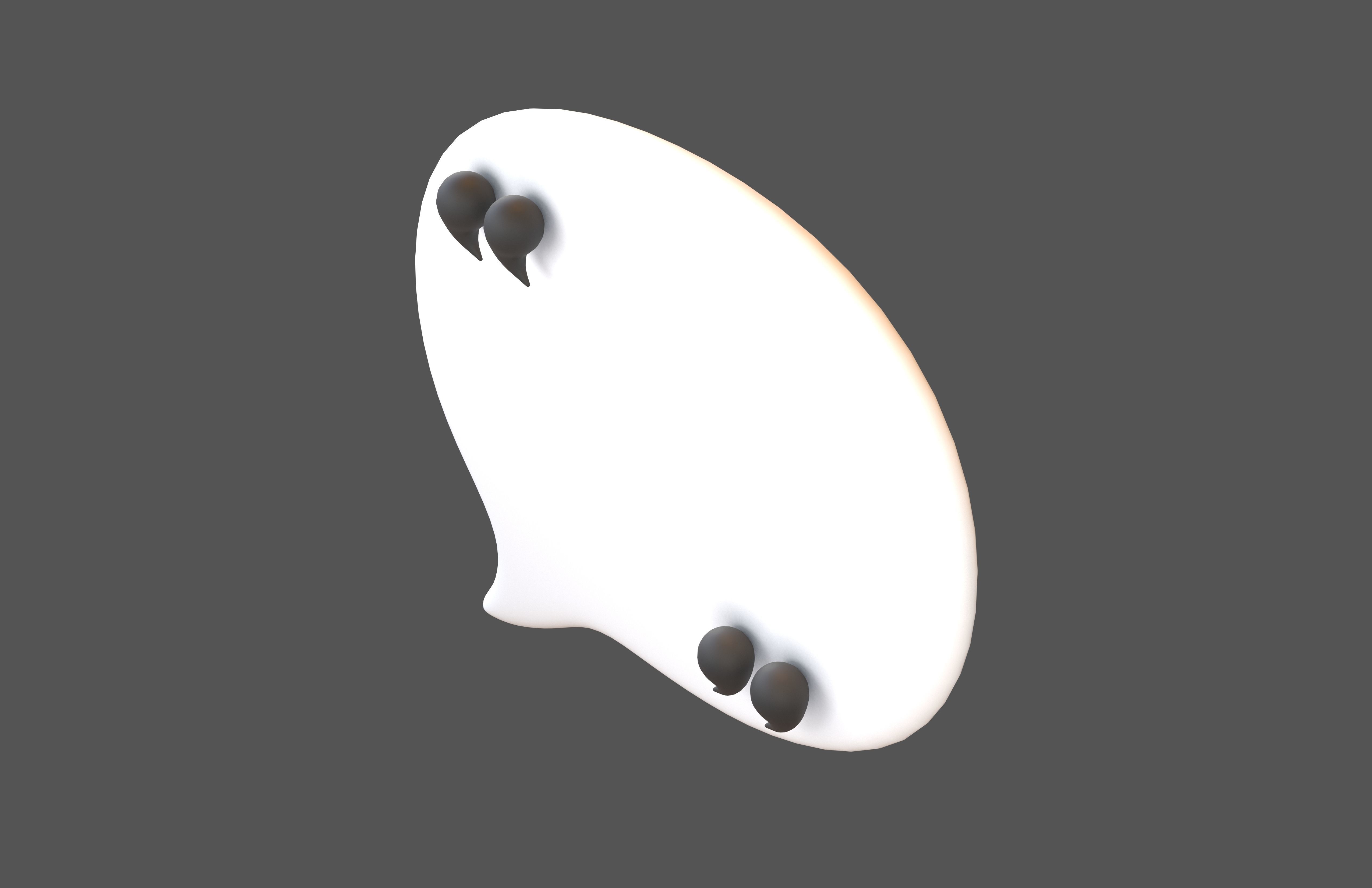 Testimonial Speech Balloon V2 001 Low-poly 3D model_1