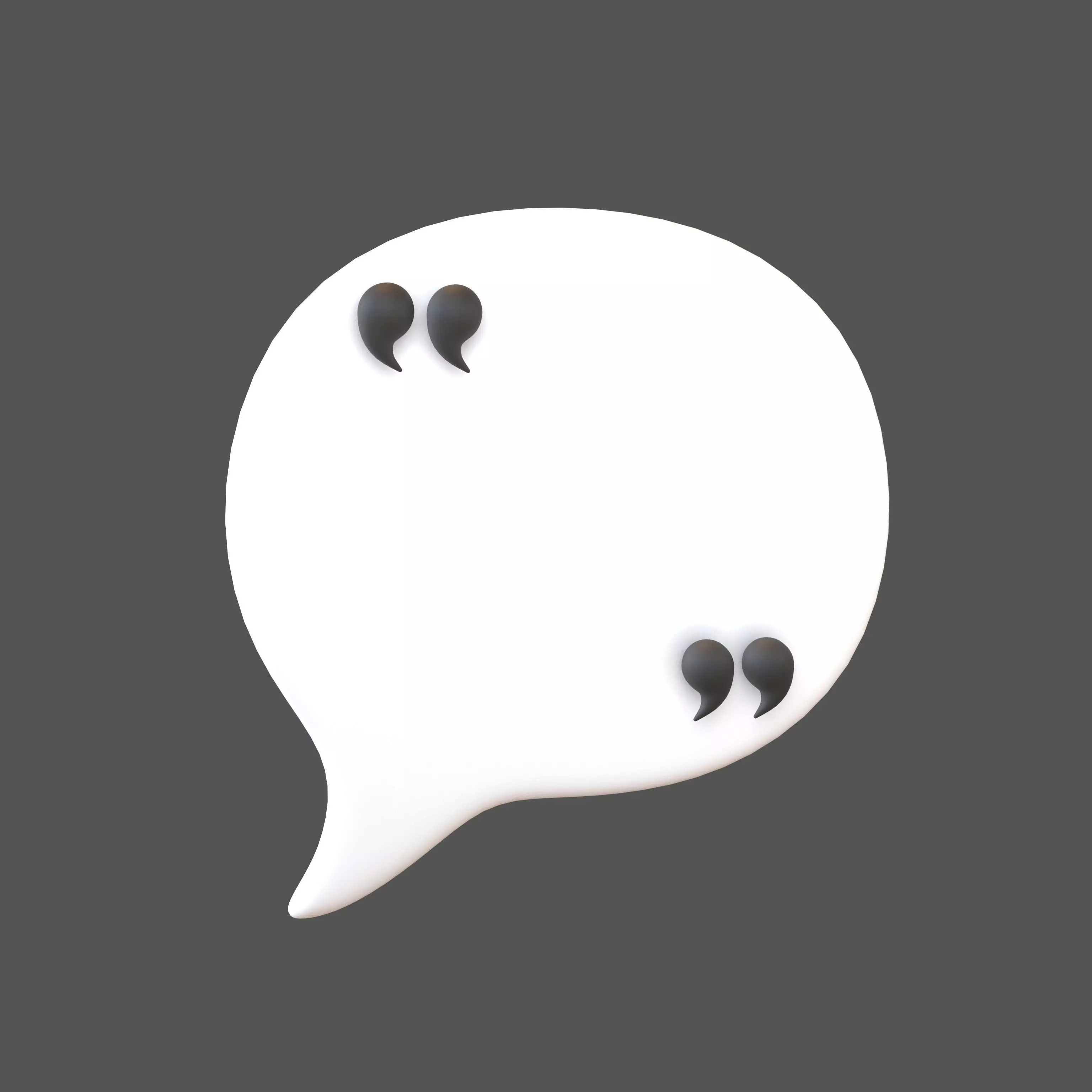 Testimonial Speech Balloon V2 001 Low-poly 3D model_0