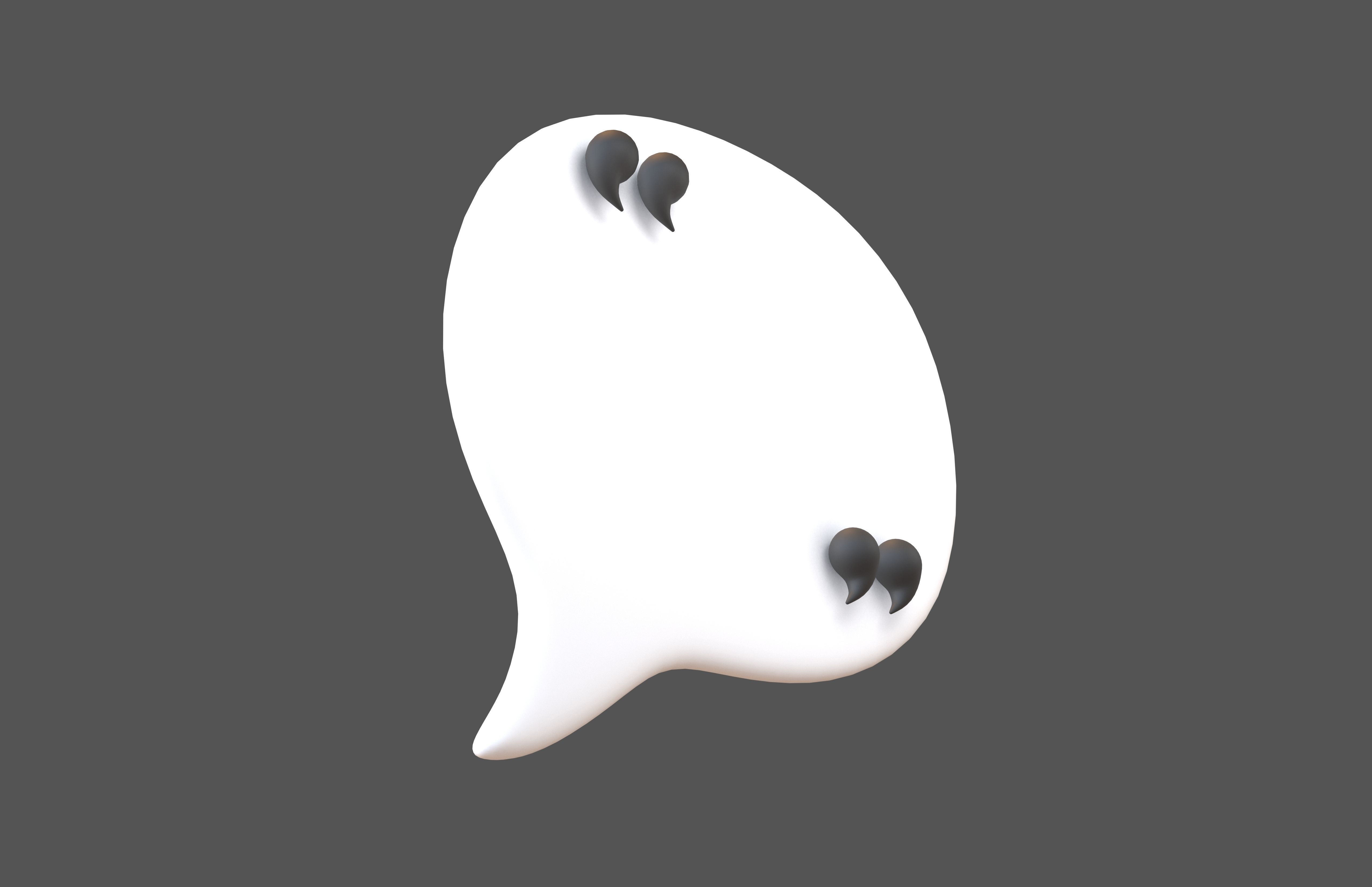 Testimonial Speech Balloon V2 001 Low-poly 3D model_3