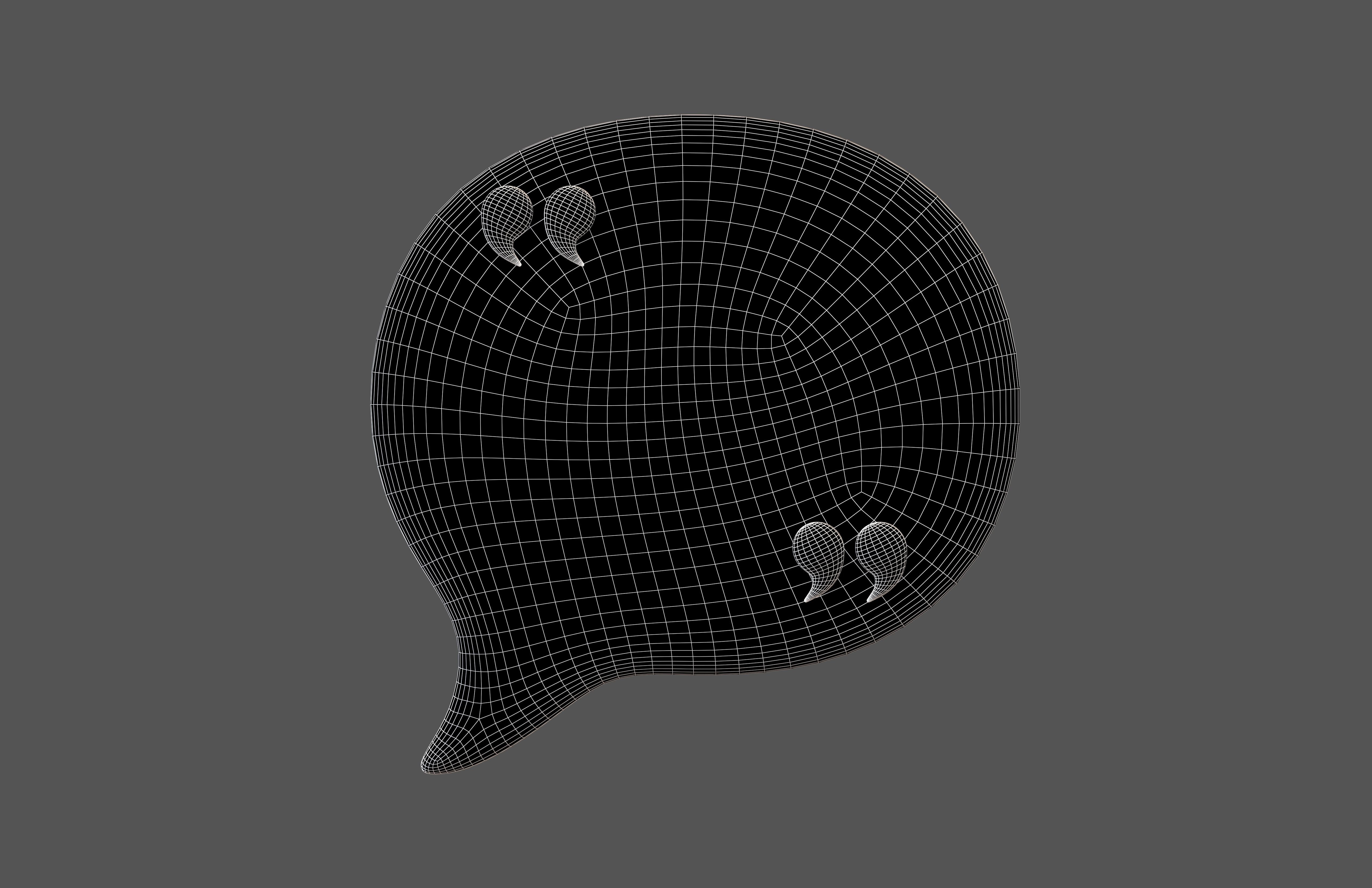 Testimonial Speech Balloon V2 002 Low-poly 3D model_5