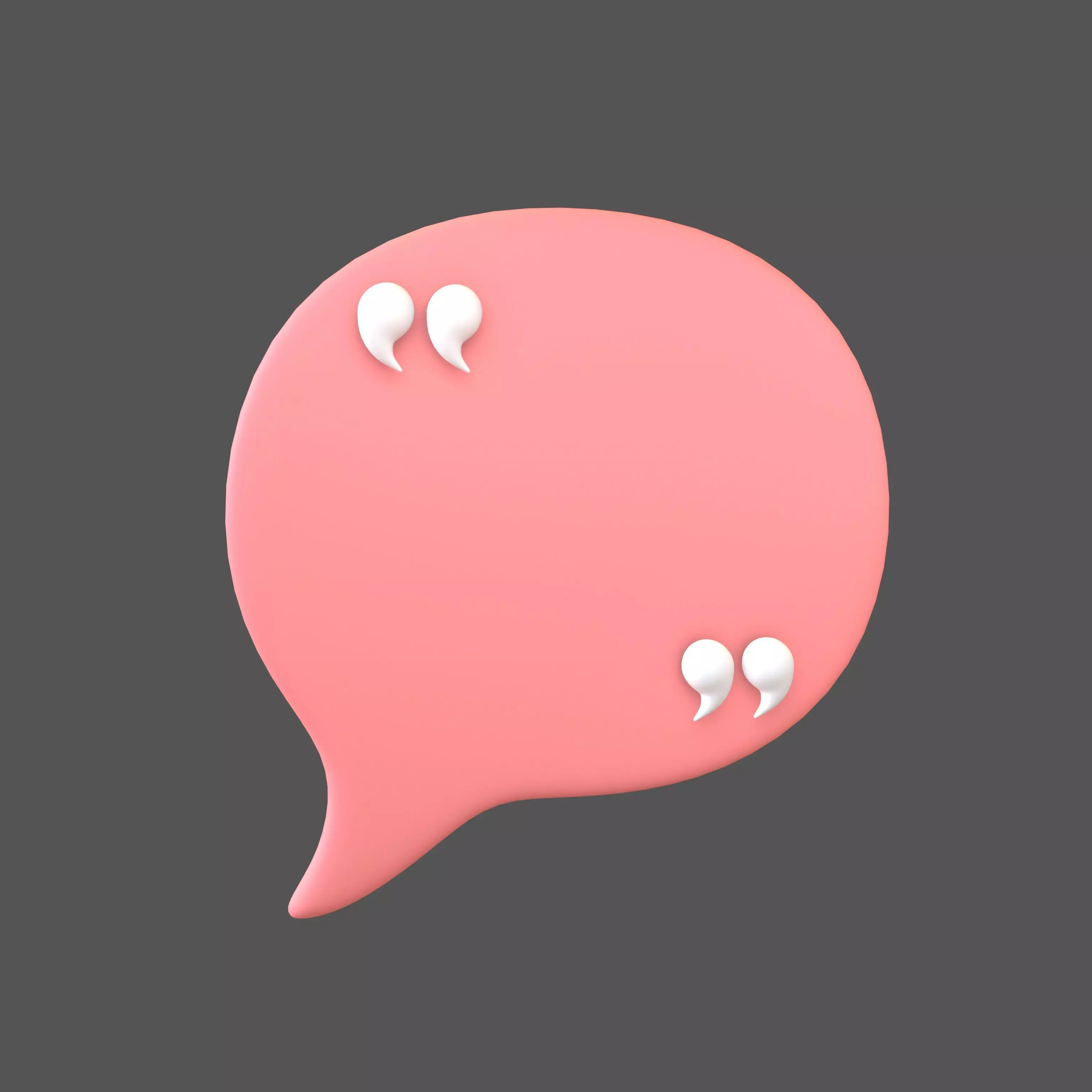 Testimonial Speech Balloon V2 002 Low-poly 3D model_0