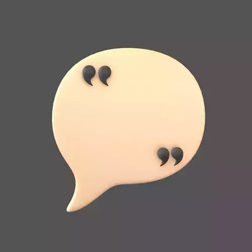 Testimonial Speech Balloon V2 003 Low-poly 3D model