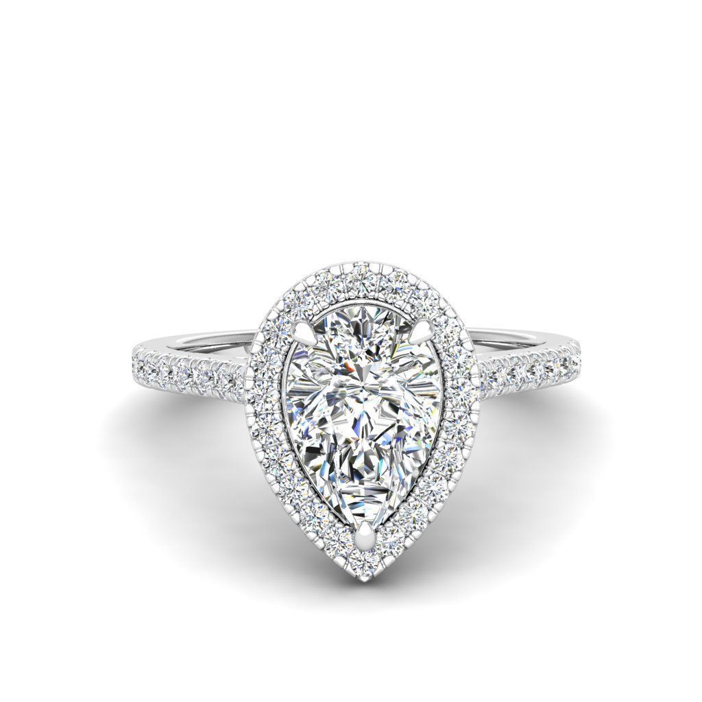 Engagement ring Mia pear 3D print model_20