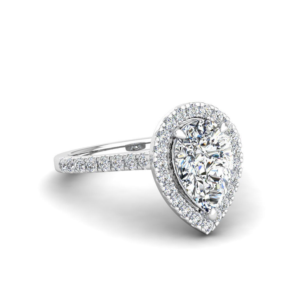 Engagement ring Mia pear 3D print model_24