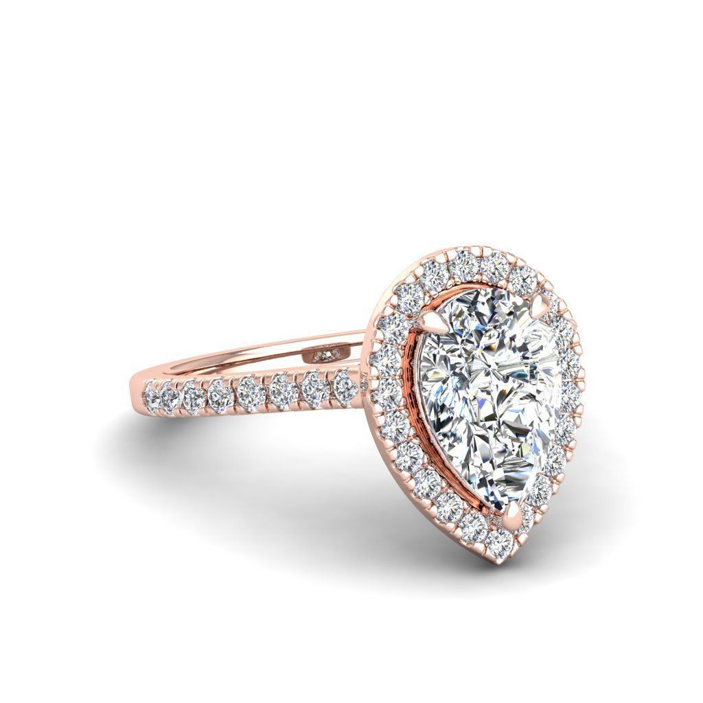 Engagement ring Mia pear 3D print model_21