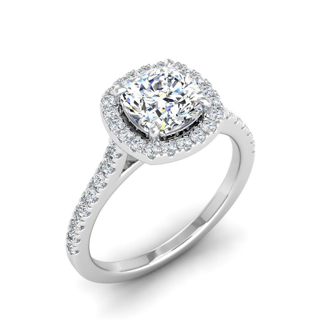 Engagement ring Mia qushion 3D print model_14