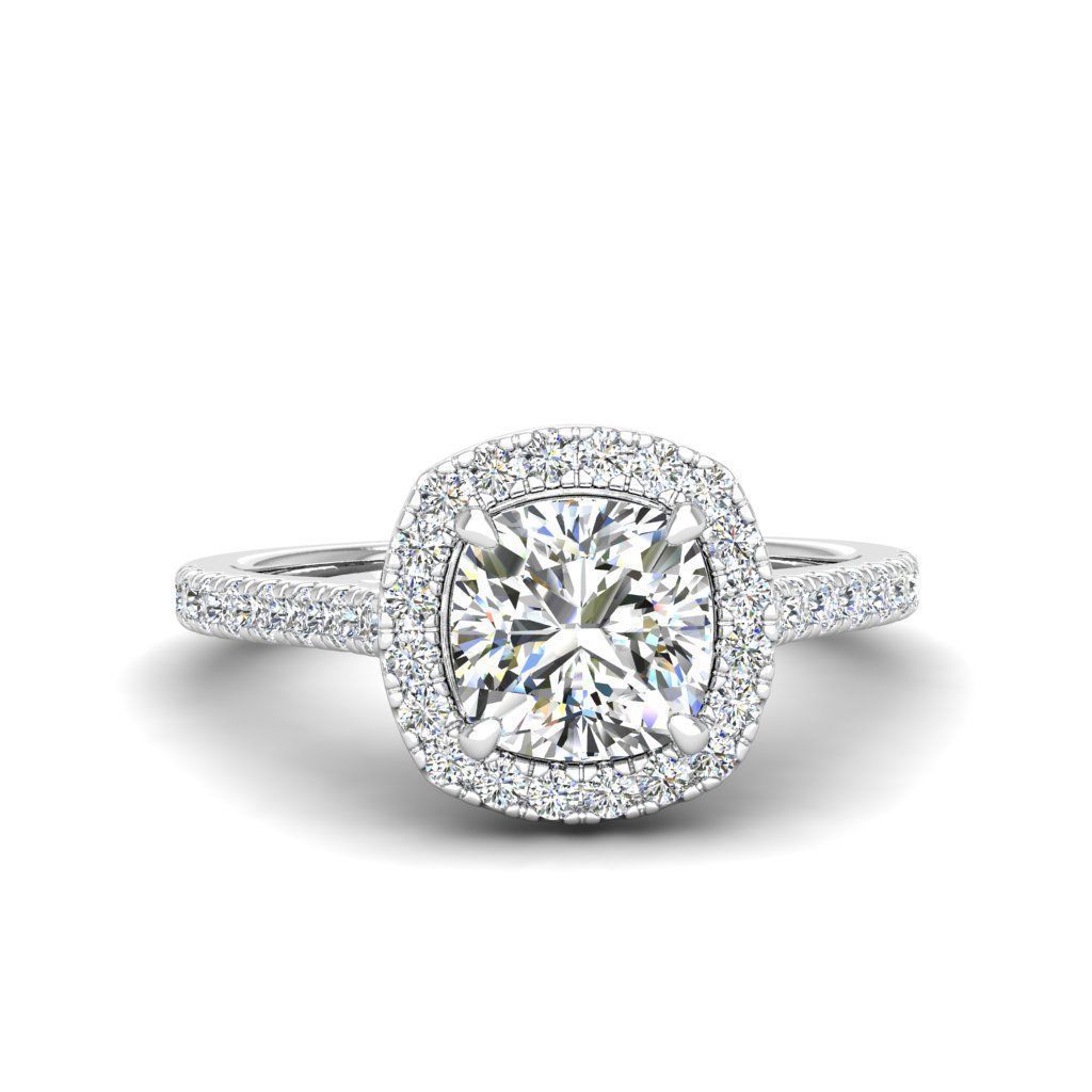 Engagement ring Mia qushion 3D print model_2