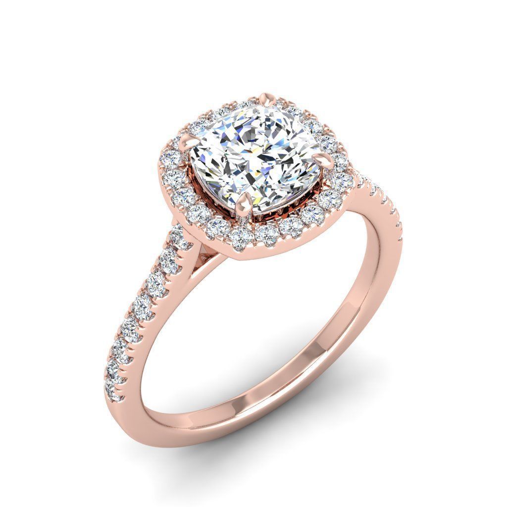 Engagement ring Mia qushion 3D print model_13