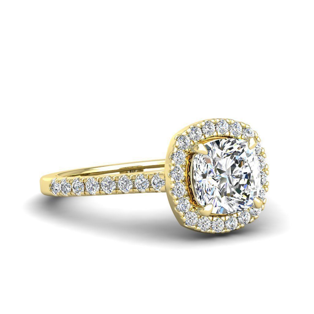 Engagement ring Mia qushion 3D print model_9