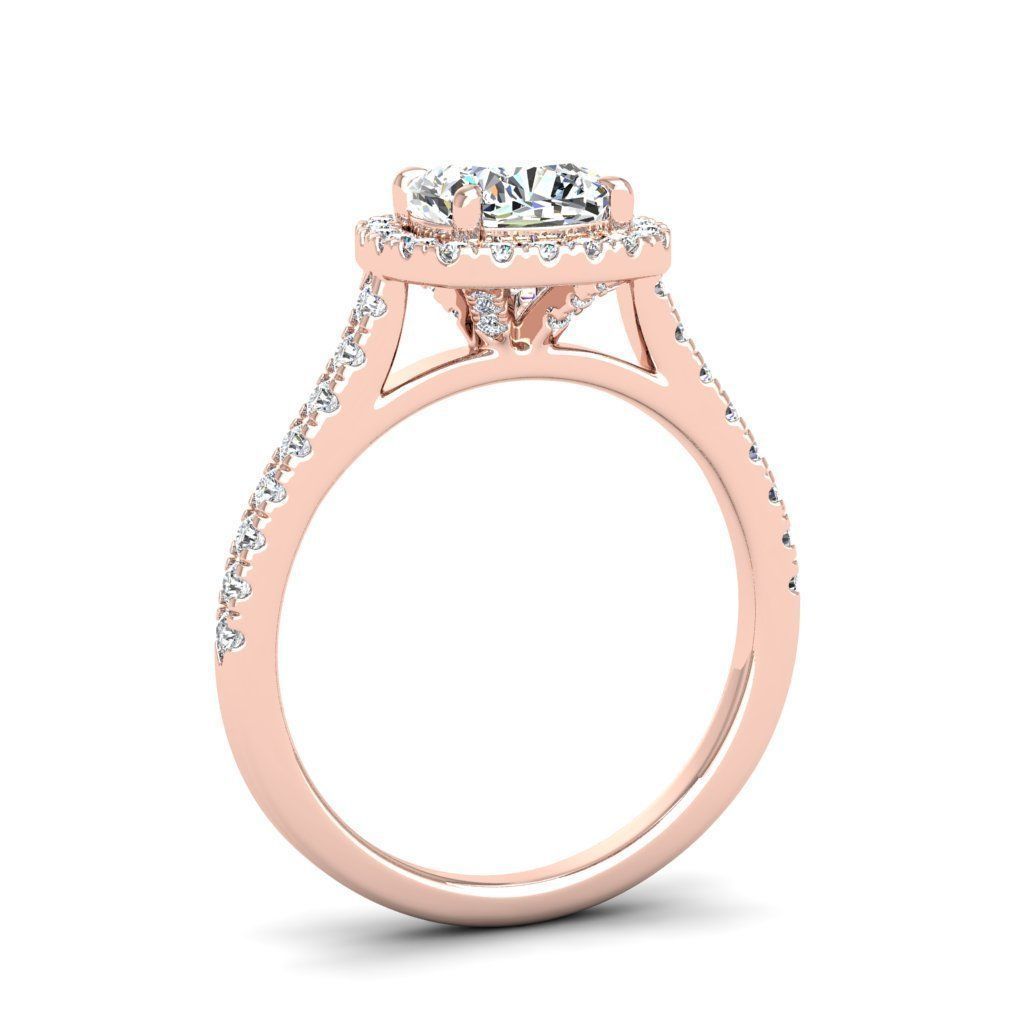 Engagement ring Mia qushion 3D print model_4