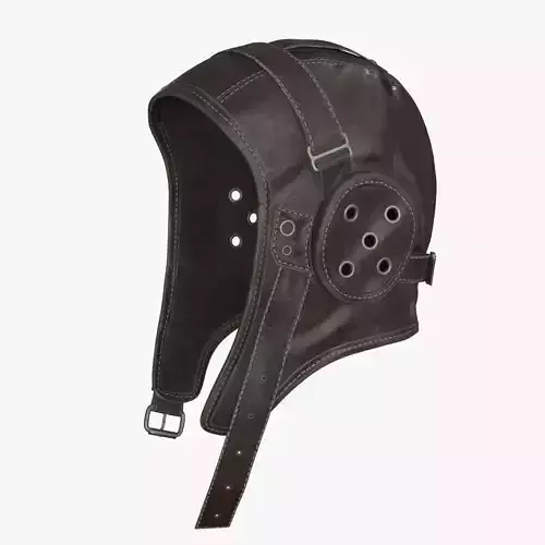 Leather Aviator Hat 3 corors Low-poly 3D model