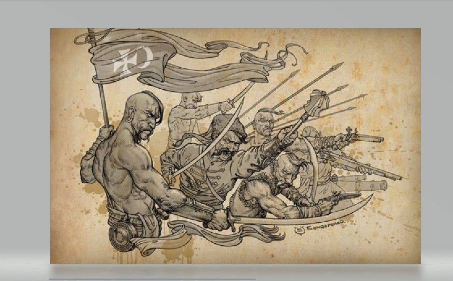 Six Cossacks 3D model_2