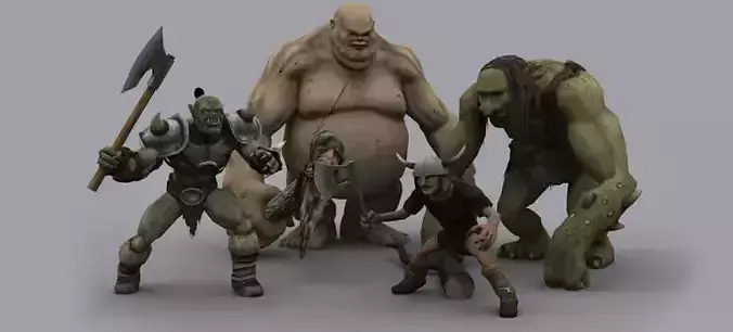 MUST HAVE FANTASY VILLAINS GAME READY ANIMATED MODELS Low-poly 3D model