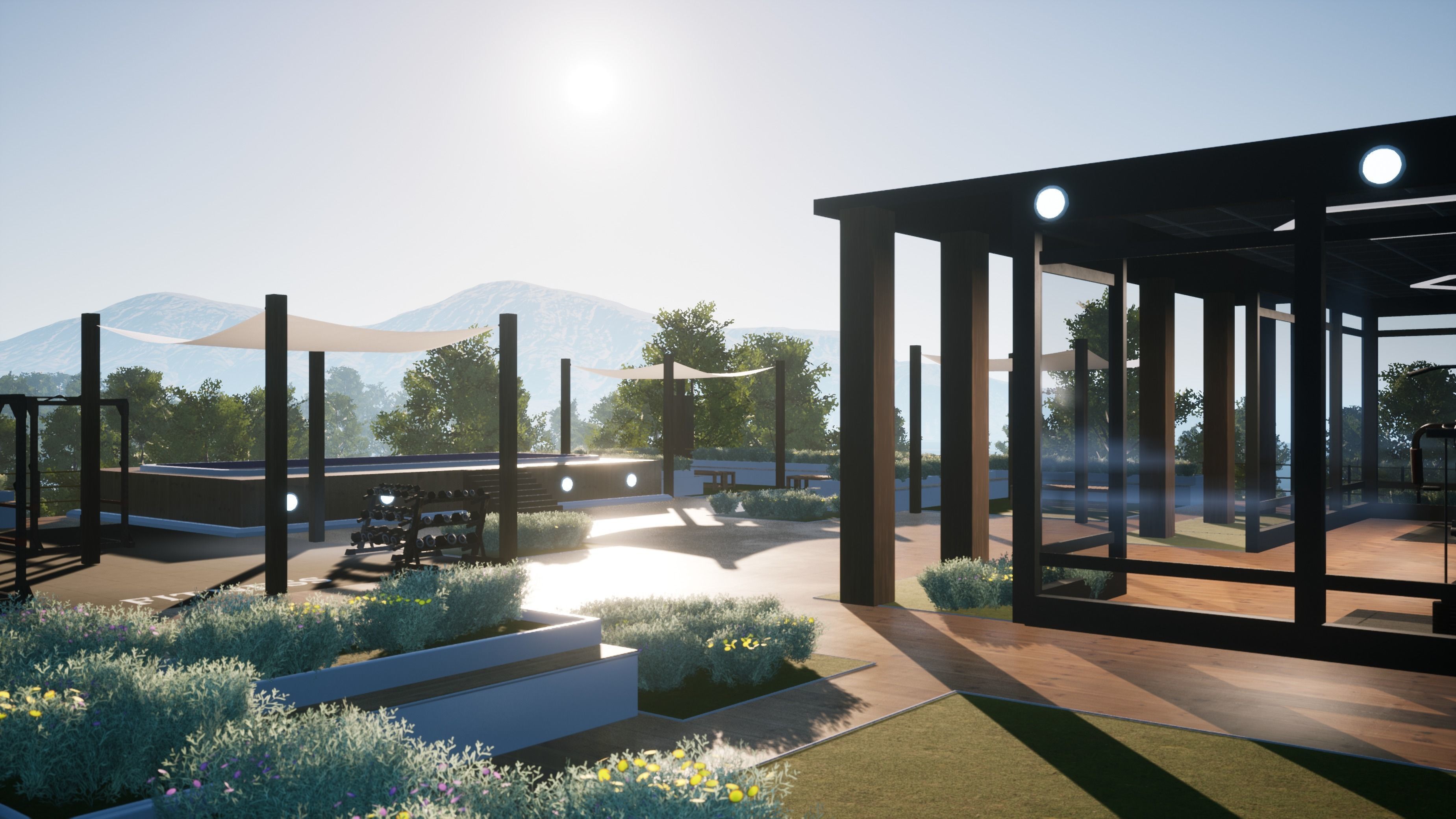 Gym modular pack -Unreal Engine- and -FBX- Low-poly 3D model_20