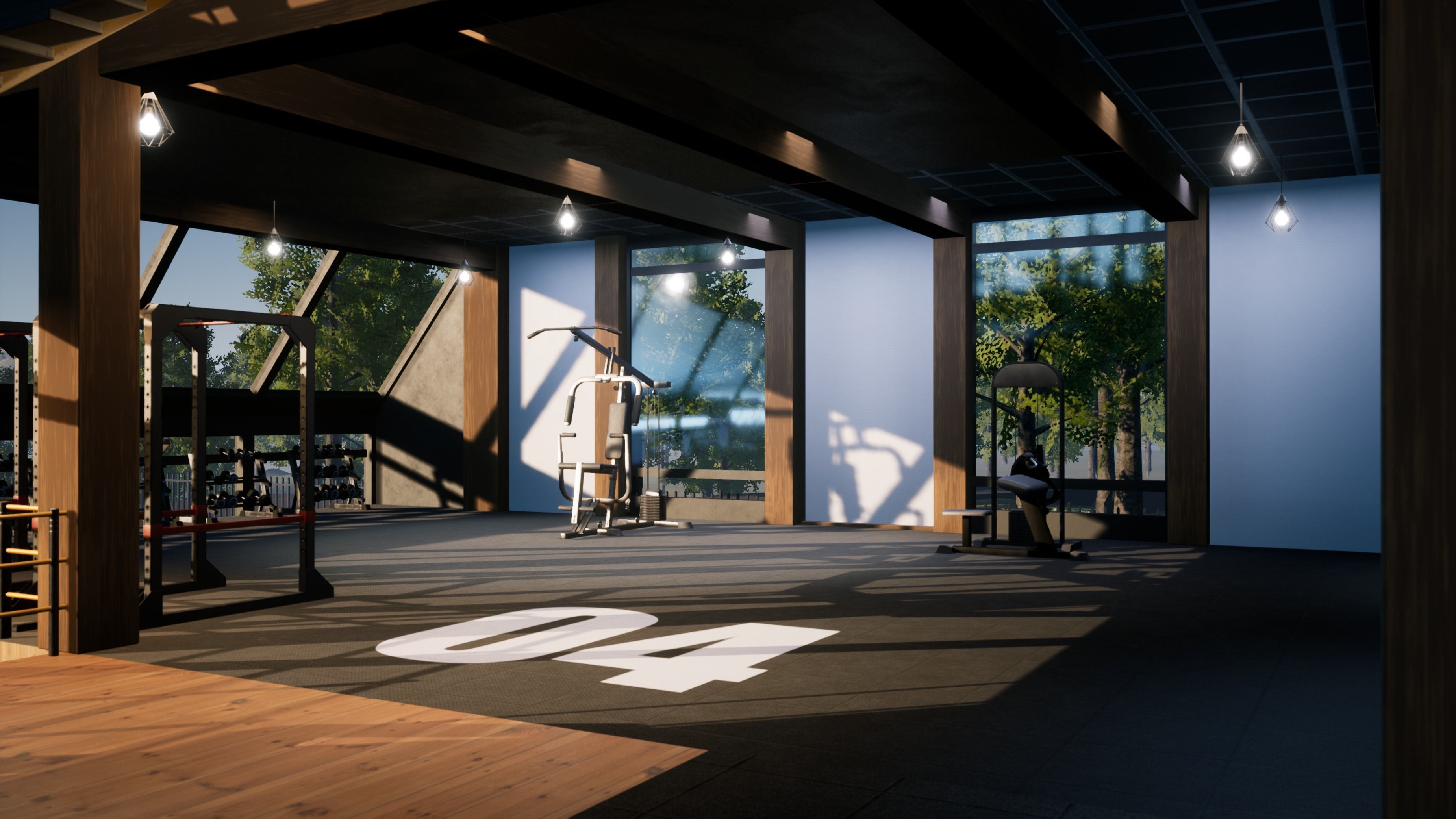 Gym modular pack -Unreal Engine- and -FBX- Low-poly 3D model_15