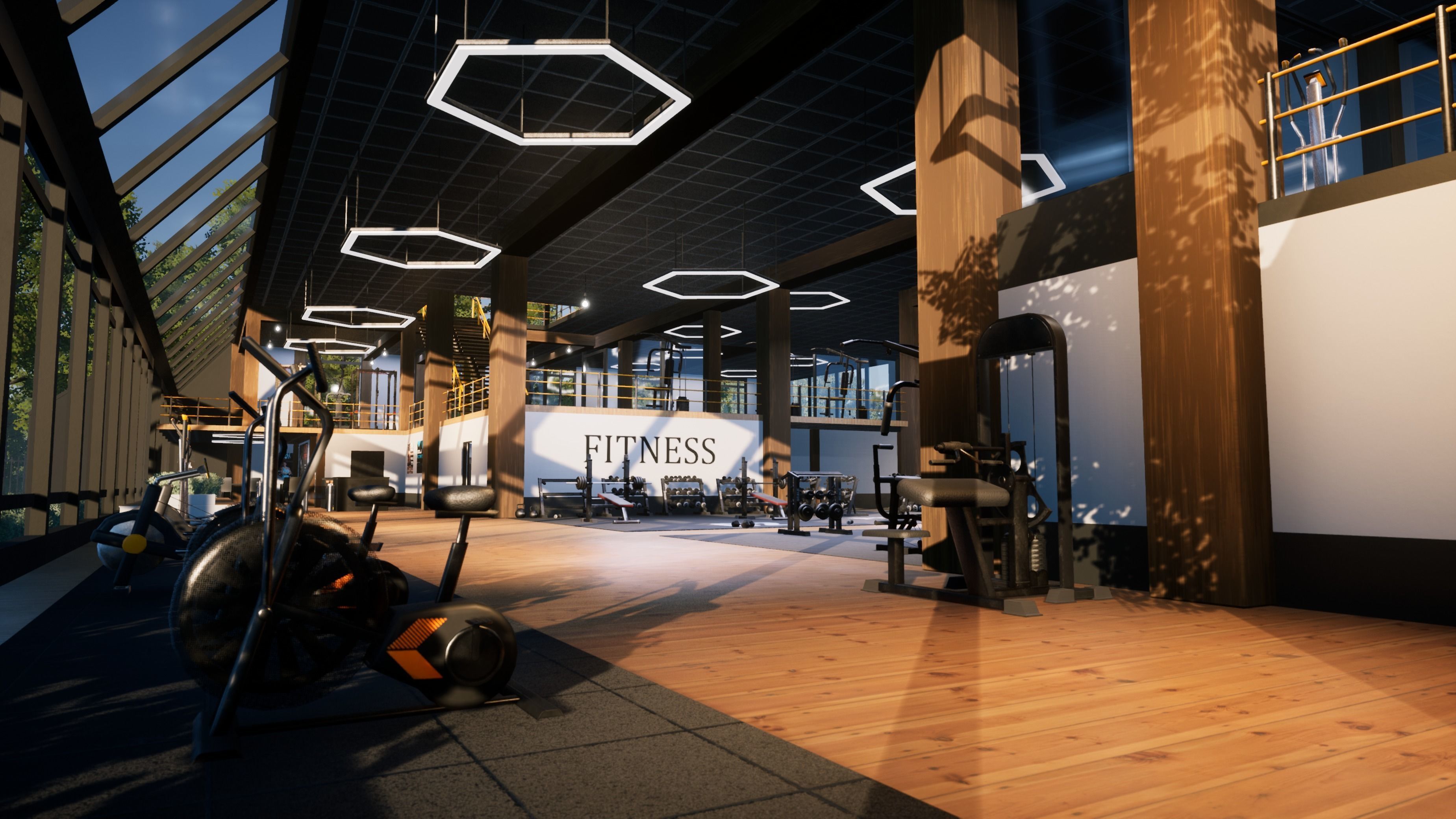 Gym modular pack -Unreal Engine- and -FBX- Low-poly 3D model_7