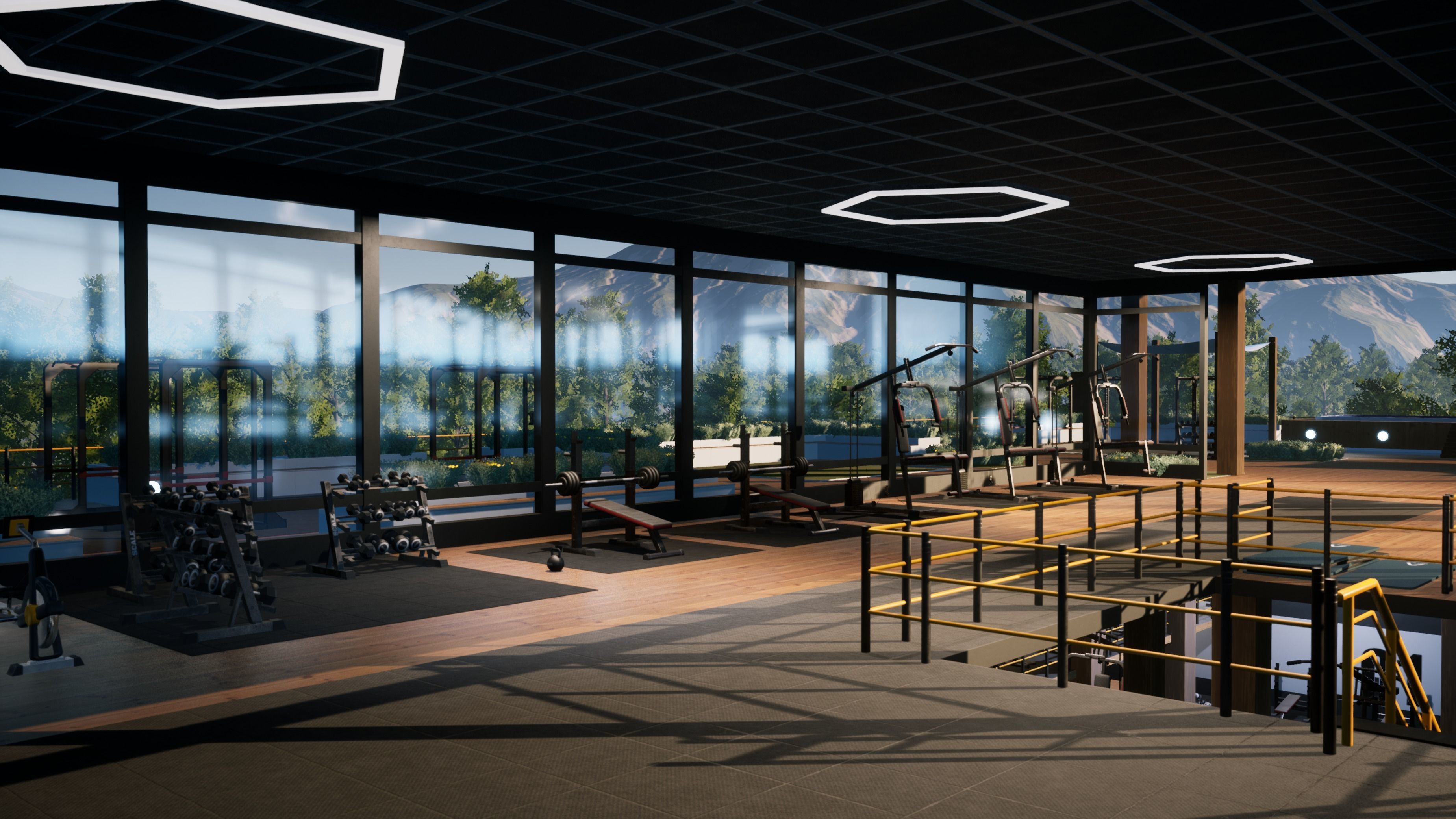 Gym modular pack -Unreal Engine- and -FBX- Low-poly 3D model_17