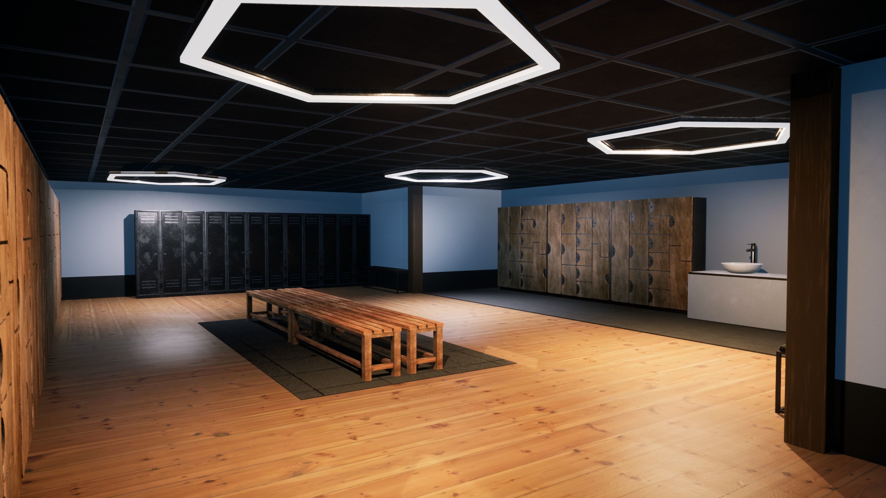 Gym modular pack -Unreal Engine- and -FBX- Low-poly 3D model_5