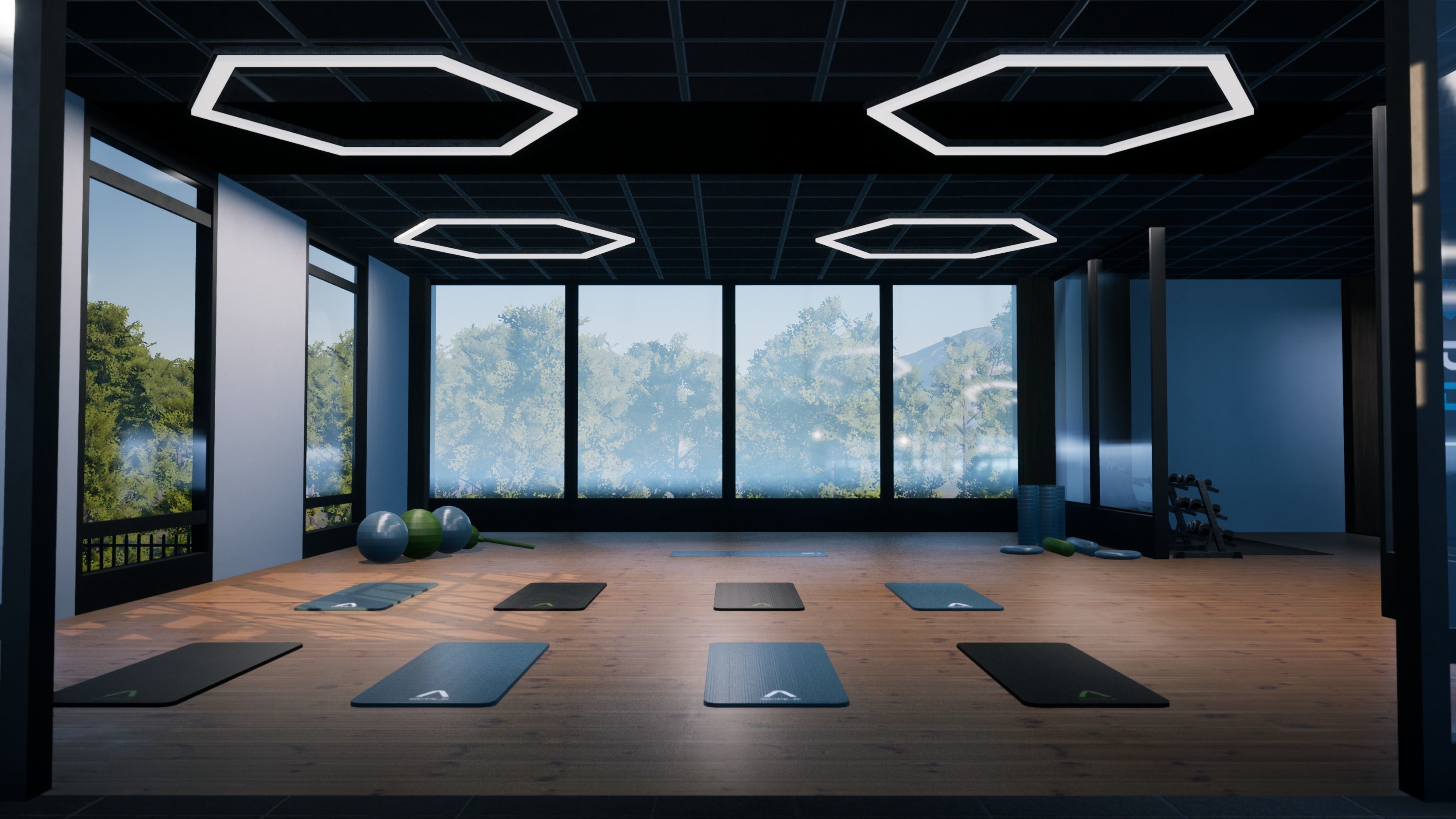 Gym modular pack -Unreal Engine- and -FBX- Low-poly 3D model_14