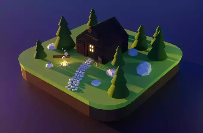 Low Poly Cabin
