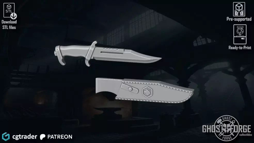 Rambo Knife 3D print model