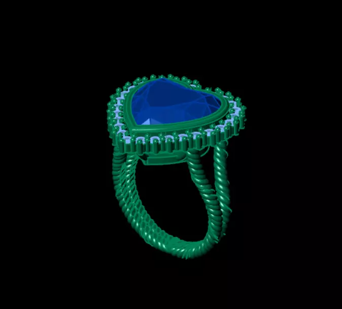 Heart Ring 3D print model