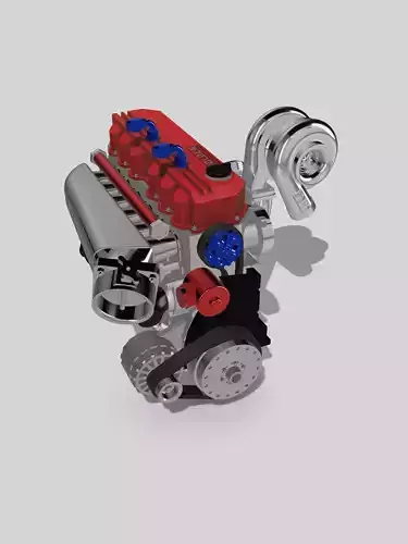 Holden RB30 SOHC Engine LOW POLY Low-poly 3D model