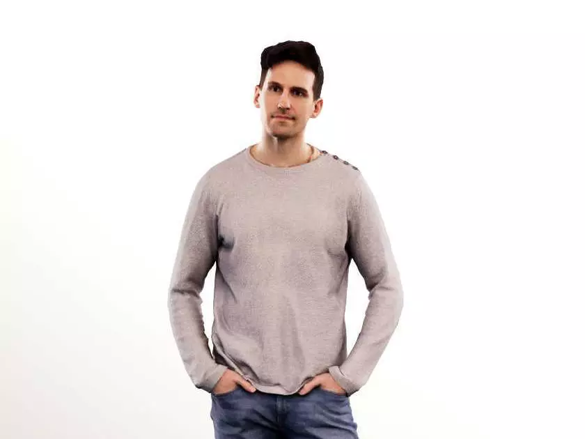 Tom 14275 - Standing Casual Man Low-poly 3D model_0