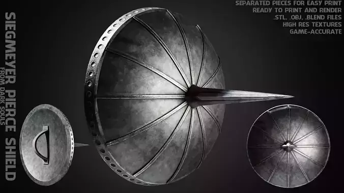 Dark Souls Siegmeyer Pierce Shield for Cosplay  3D print model
