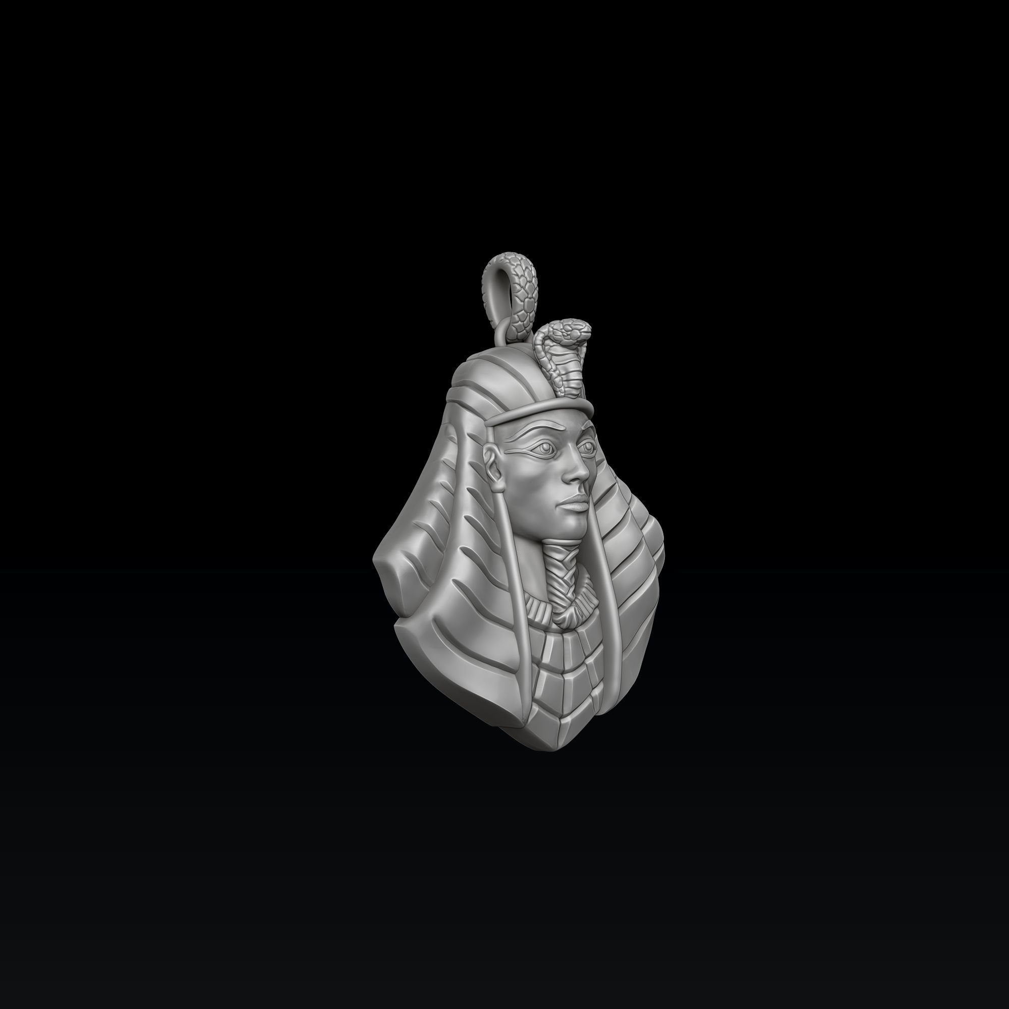 Pharaoh Pendant Ring Set 3D print model_1