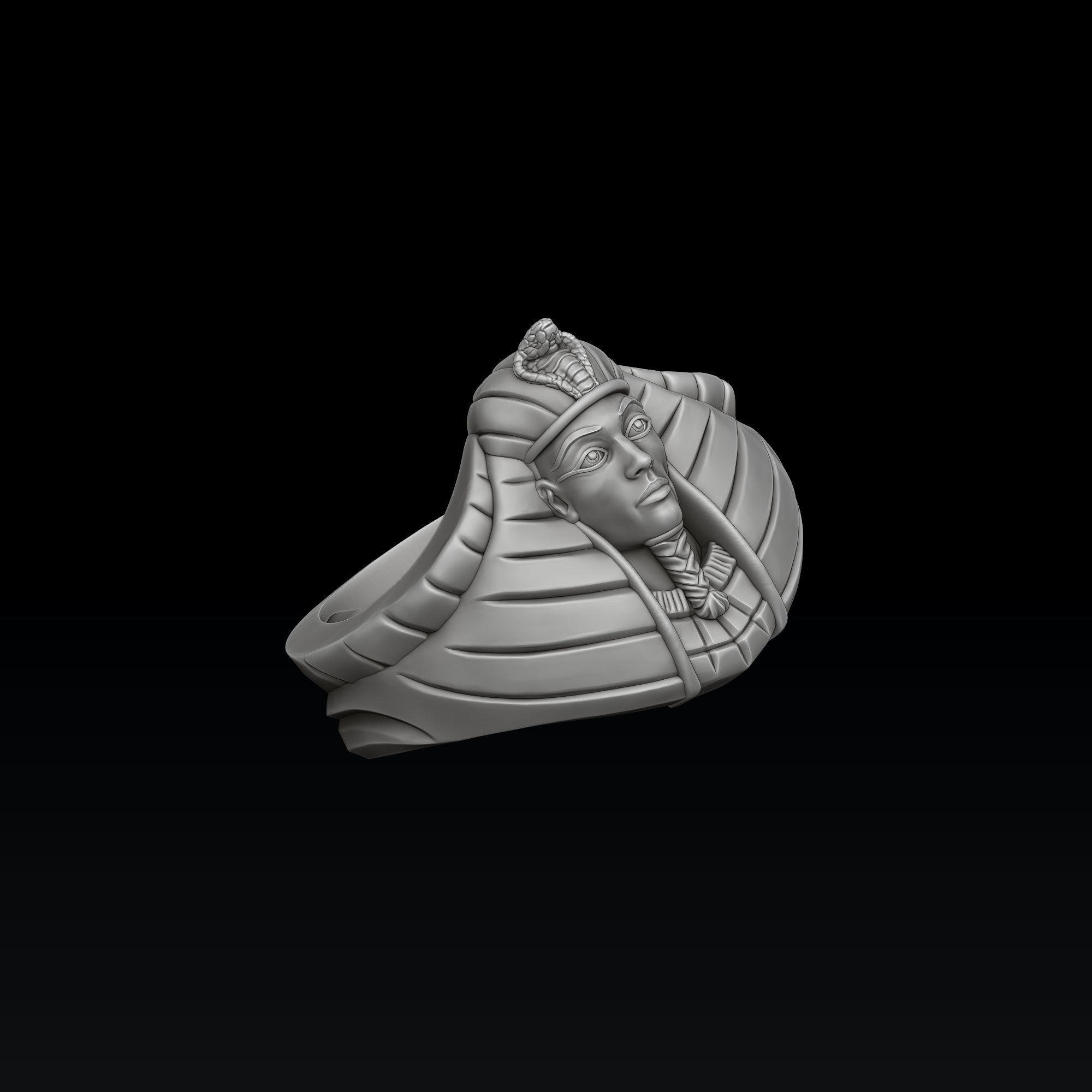 Pharaoh Pendant Ring Set 3D print model_3