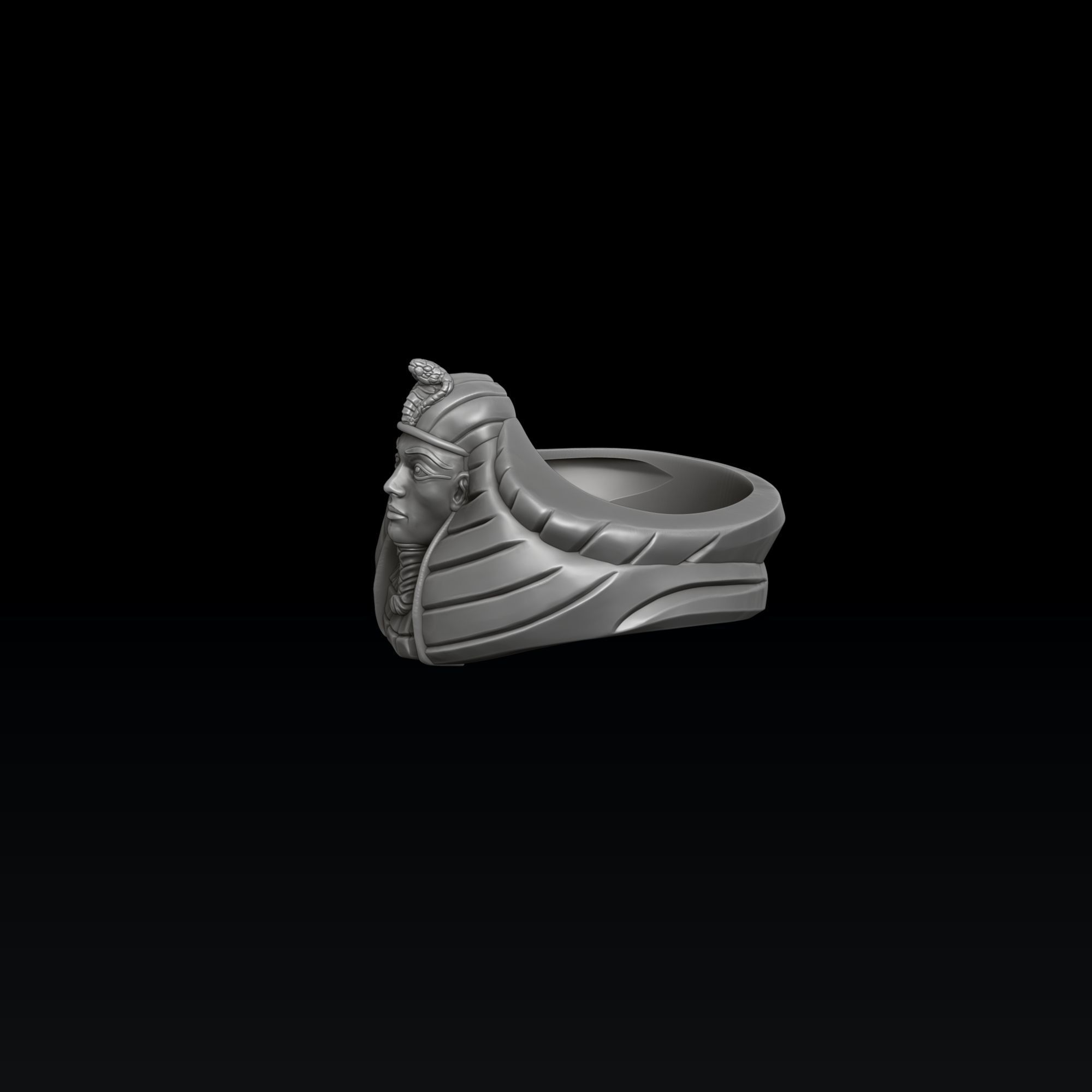 Pharaoh Pendant Ring Set 3D print model_6
