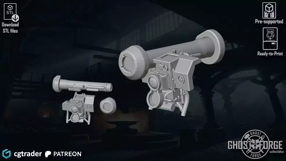 Rocket Launcher FGM148 JAVELIN 3D print model_0